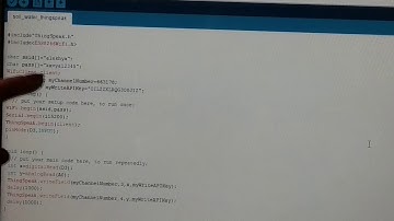 Sending data of soil moisture sensor and water level sensor to thingspeak