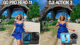 GO PRO Hero 11 VS DJI Action 3 Camera Test Comparison