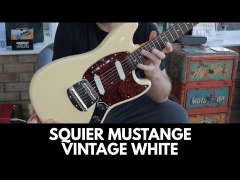 UNBOXING Squier Vintage Modified Mustang Vintage White | Review Demo