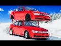 Strangest Cars Down a Slippery Mountain! (BeamNG)