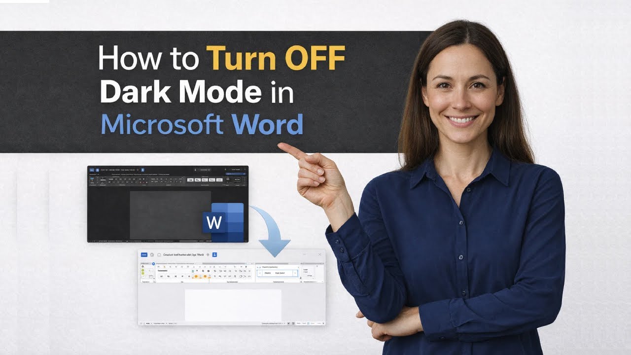 How to Turn OFF dark mode in Microsoft Word (Quick & Easy Method)