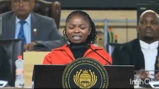 EFF Naledi Chirwa  parliament SONA debate speech.Ramaphosa is bullied by the West.