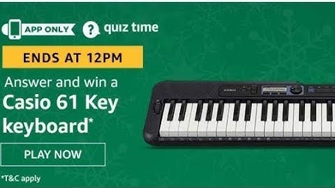 Amazon Quiz Answers Today | Win Casio Keyboard | 3 January 2020 | Amazon Quiz Today | Vikas Kohli