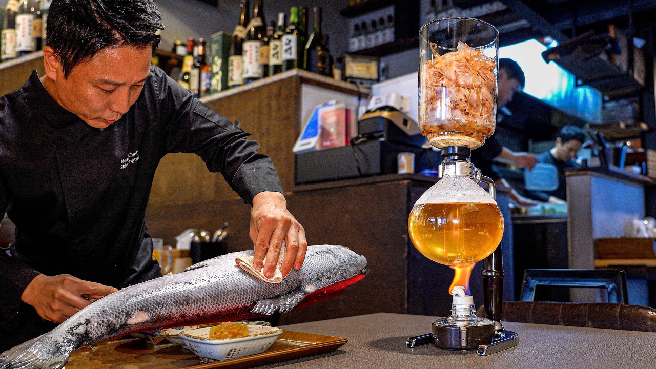 «Кулинарные классовые войны», научное блюдо от шеф-повара: лосось с сифоном и соусом очадзуке