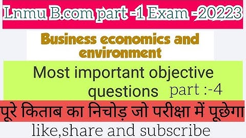 lnmu b.com part 1 economics most important objective questions 2023