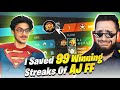 I saved 99 winning streak of aj ff    free fire funny moments with aj ff