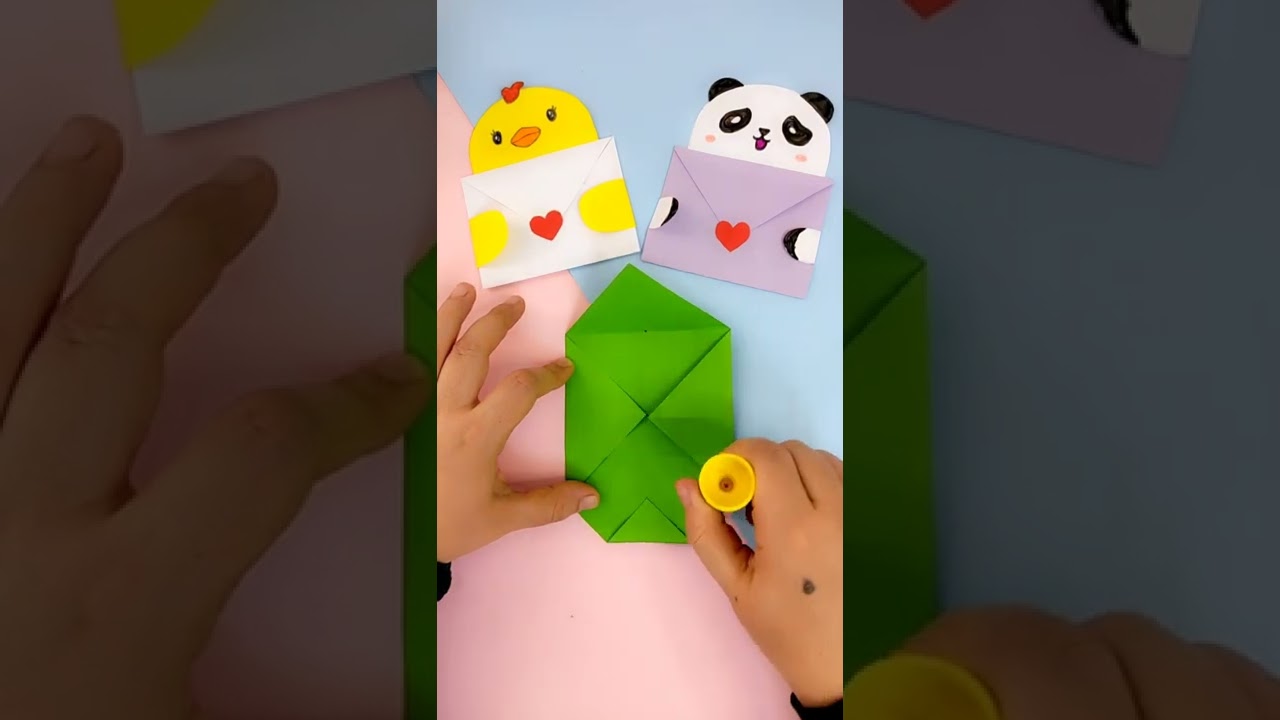 طريقة عمل ظرف من الورق أفكار وحيل . أفكار من الورق . How to make cute paper envelope