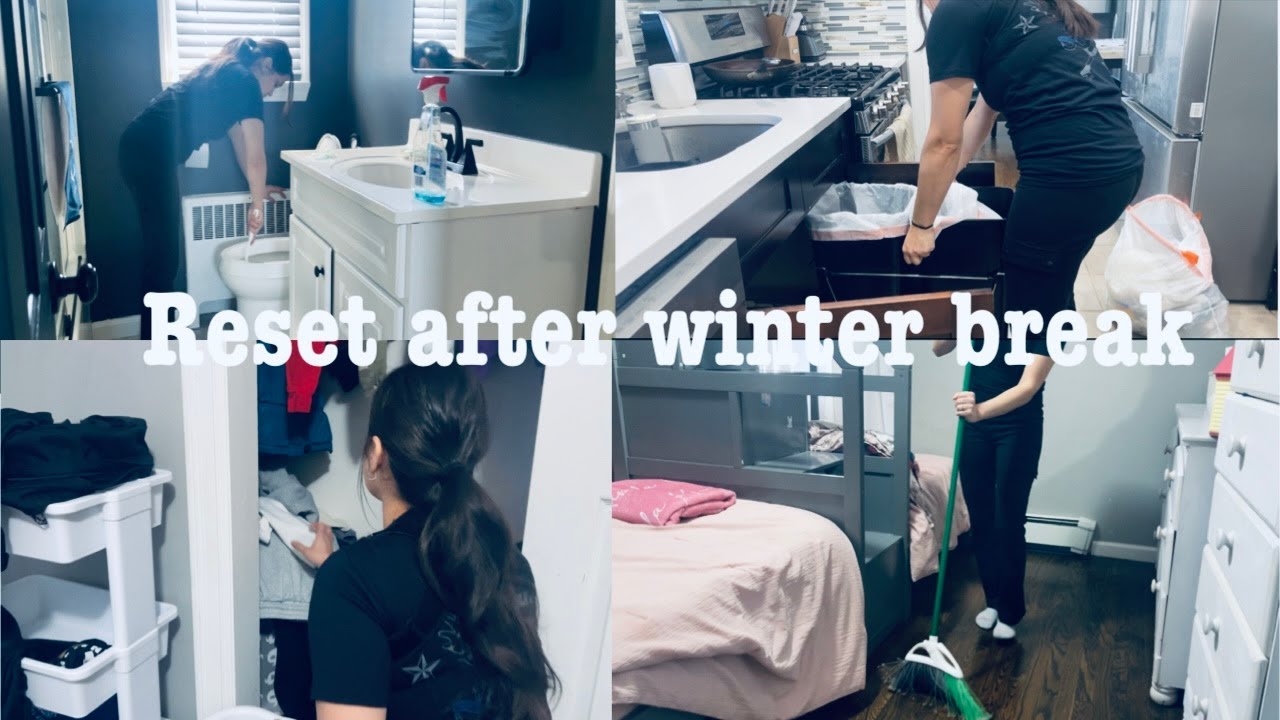 MORNING POWER HOUR/ CLEANING MOTIVATION. Cleaning after winter break. LETS GET IT DONE.