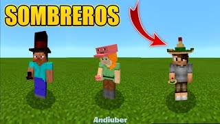 COMO tener SOMBREROS en MINECRAFT Bedrock Edition | 1.13.0 | Paquete de recursos | Review