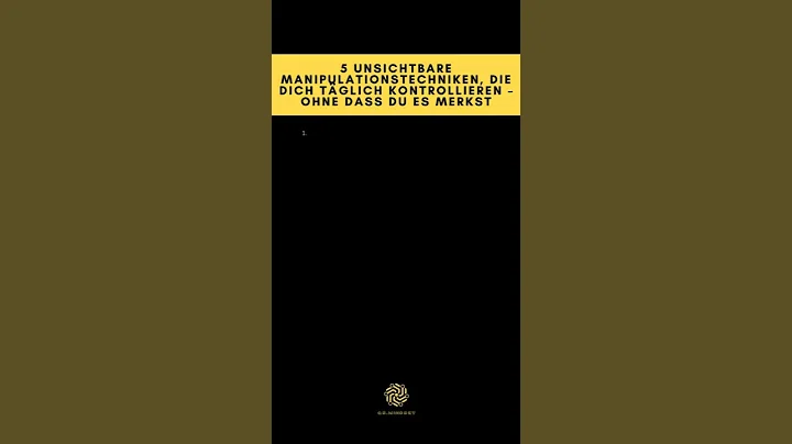 💪 5 unsichtbare Manipulationstechniken, die dich täglich kontrollieren- ohne dass du es merkst 💪