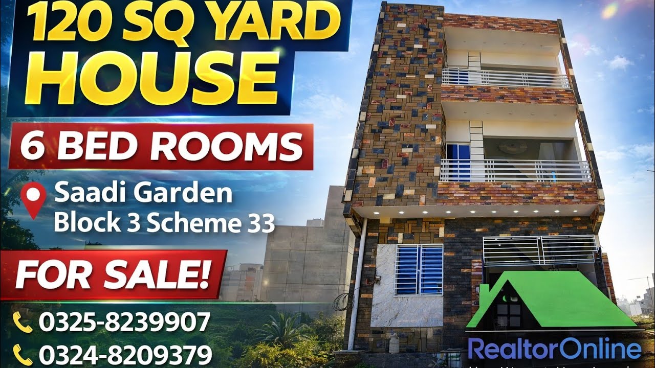 House for Sale in Saadi Garden – Block 3 | Scheme 33 Karachi