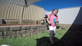 Watermelon explodes on little girl
