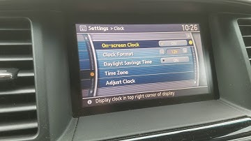 2017 Nissan Pathfinder Clock Adjust Greyed Out