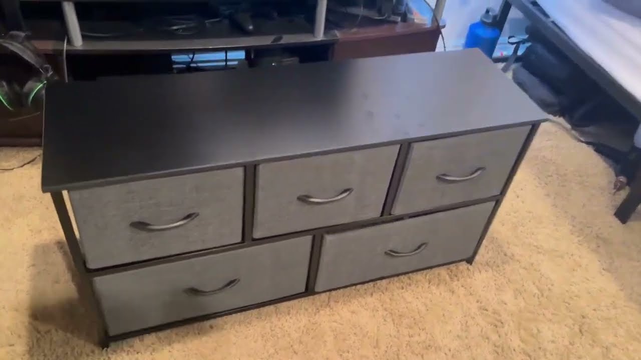 YITAHOME Wide Storage Tower with 5 Drawers   Fabric Dresser, Organizer Unit Review