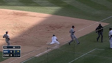 MIN@CWS: Fien takes sharp grounder off his ankle