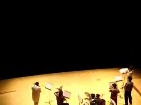 Brass Quintet with Drums in Disney Hall 12