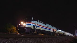 Trains in Burbank Airport with Amtrak Heritage III in 4K