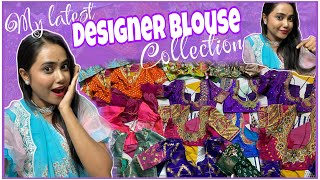 My designer wear blouse collection ✨|| mom ❤️🪡|| saree blouses ,work blouses ||sonys diary
