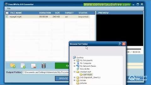 Free MP4 To AVI Converter demonstration