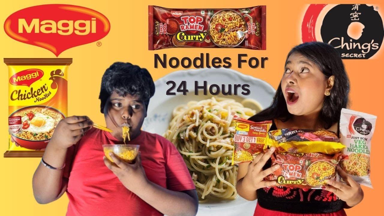We Only Ate Noodles For 24 Hours Noodles Challenge For 24 Hours 24 Hours Noodles Challenge