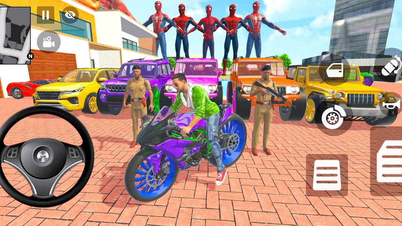 🚦Indian Thift Auto🤑 Spiderman Game 🎮 Monster 🔥Spiderman Car And Drove All😎 Luxery Modified Cars 🚨