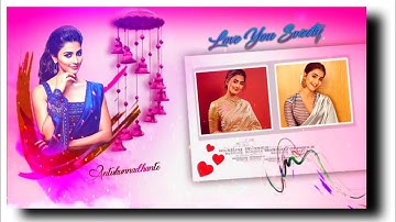 butta bomma song lyrics whatsapp status video editing in kinemaster | Love Song Lyrics Video Editing