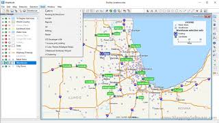 Maptitude 2021: Retail Site Selection Mapping Software