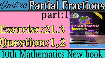 Unit 21 ex 21.3 Q 1,2 || class 10th maths new book | unit 21