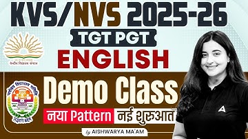 KVS NVS TGT PGT English 2025-26 |KVS NVS English Syllabus & Preparation Strategy By Aishwarya Ma