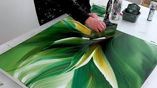 Super Layered Huge Brush Botanical Painting