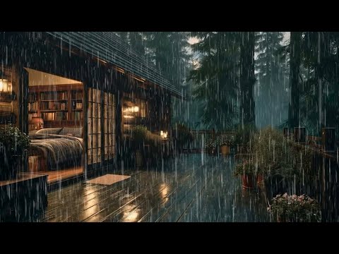 Fall Asleep Instantly in a Cozy Forest Bedroom 🌧️ Deep Sleep Rain Sounds