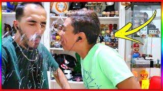 CHALLENGE ESSAYE DE NE PAS RIRE AVEC LA BOUCHE REMPLIE D'EAU AVEC MOMO