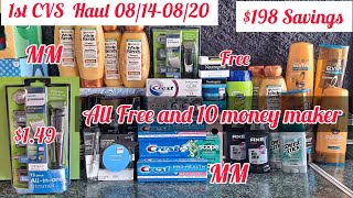 CVS Couponing 08\/14-08\/20|| ALL FREE and $10 money maker|| Cheap Norelco, MM crest and hair care🔥🤑