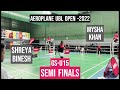 Gsu15 mysha khan vs shreya binesh  sf   uae open badminton tournament 2022