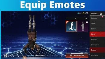 How to equip emote in apex legend mobile | change emote in apex mobile | get emotes in apex game