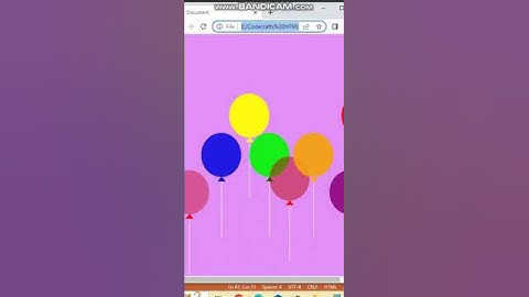 Animated Birthday Balloons HTML CSS #html #css #webdesign
