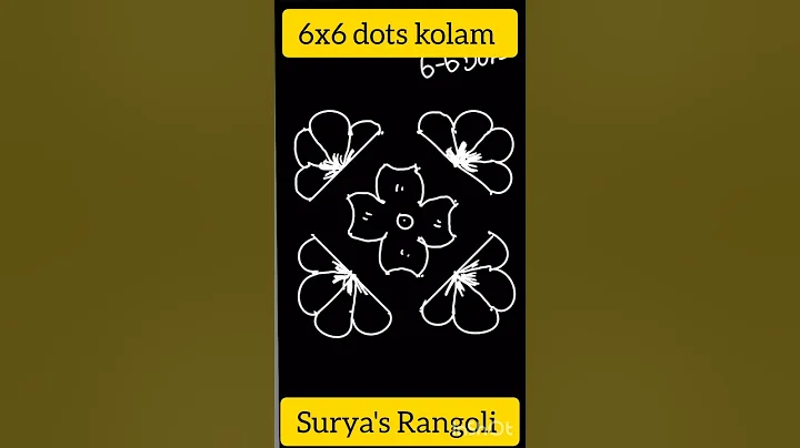 6x6 dots🌹 kolam 🌷#shorts #kolam #muggulu #shortsfeed #trending #youtubeshorts #dotkolam @SuryaWings