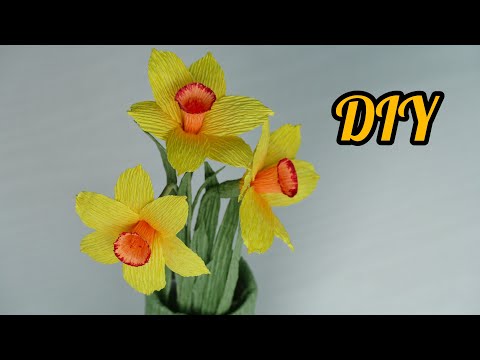 Нарциссы из гофрированной
