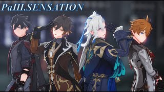 【Genshin Impact MMD】PaⅢ.SENSATION【Wriothesley | Neuvillette | Zhongli | Childe】