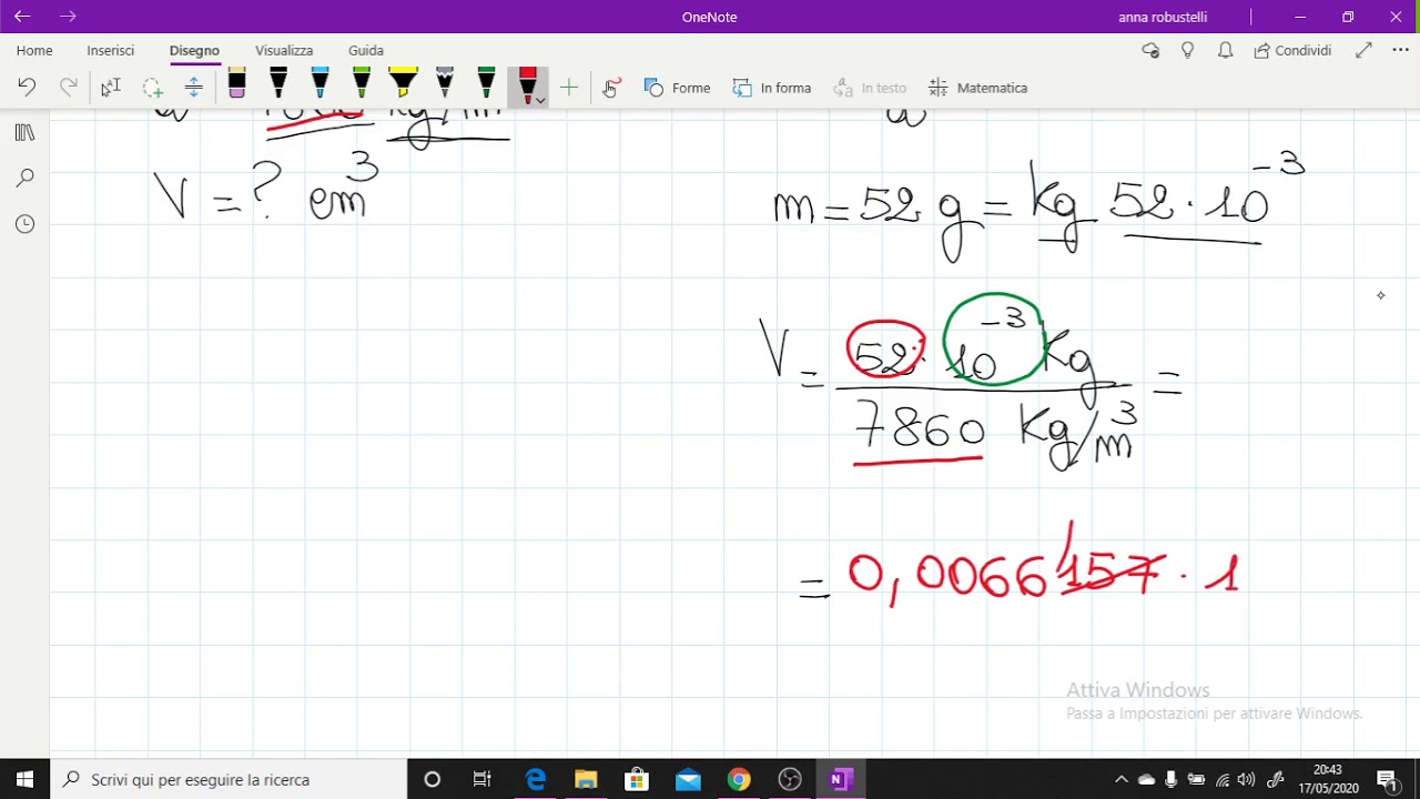 Esercizio sulla densità