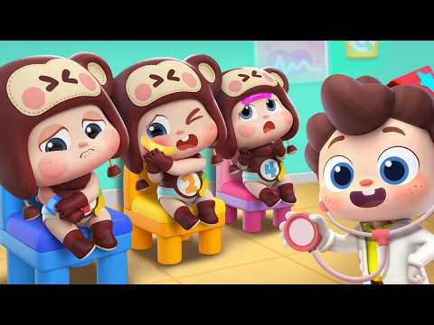 خمس قردات تقفز على السرير | اغاني اطفال | بيبي باص | BabyBus Arabic