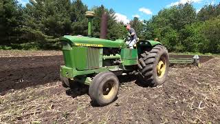 John Deere 5020 and 730 plowing (re upload) 4K