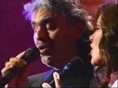Andrea Bocelli is very amazing. I'm really touched by his talent and his kindness. If you didn't know that he had lost his sight, you wouldn't know cos in this performance he reached out his hand to hold Katharine's waist as if he knew just where she was standing.