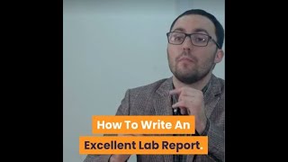How To Write An Excellent Lab Report