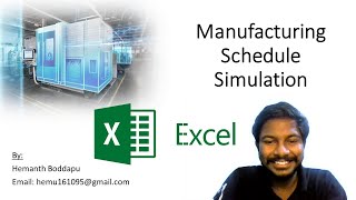 Manufacturing Simulation on Excel to Determine the lead time of Production batches screenshot 5