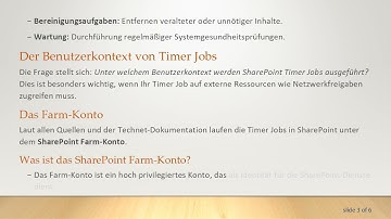 Verständnis des Benutzerkontexts von SharePoint Timer Jobs: Die Rolle des Farm-Kontos