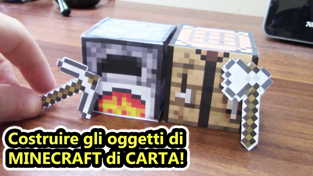 Minecraft reale! costruire gli oggetti di minecraft con la carta ... Oggetti da fare in casa