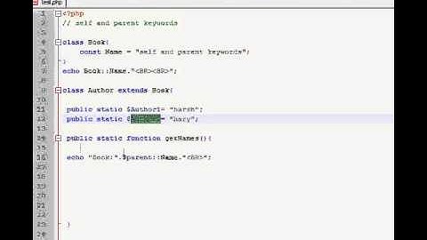 self and parent keywords in php oop