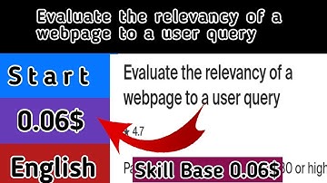 Evaluate the relevancy of a webpage to a user query || Start 0.06$