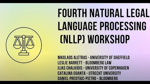 NLLP Workshop @ EMNLP 2022